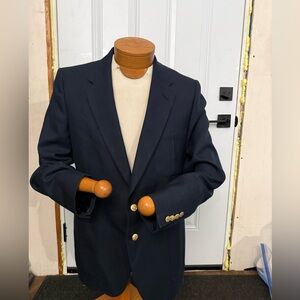 Lanvin Midnight Blue Blazer with Gold Buttons